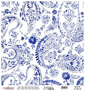 Dünyanın Mavi Tonları Pirinç Dekopaj Kağıdı - K-027