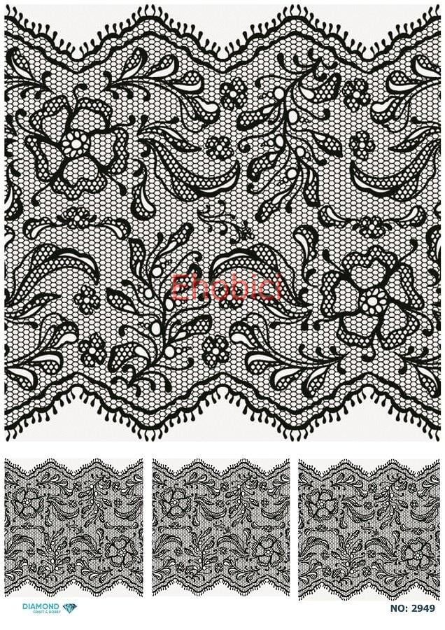 Diamond Pirinç Dekopaj Kağıdı - 2949