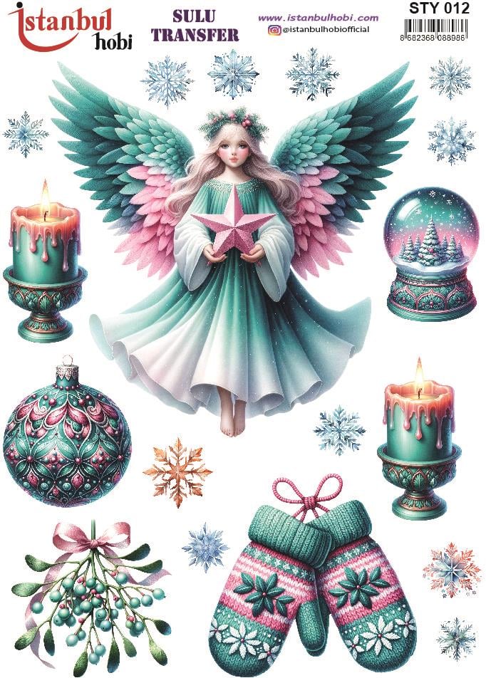Yılbaşı Sulu Transfer 25x35cm STY012