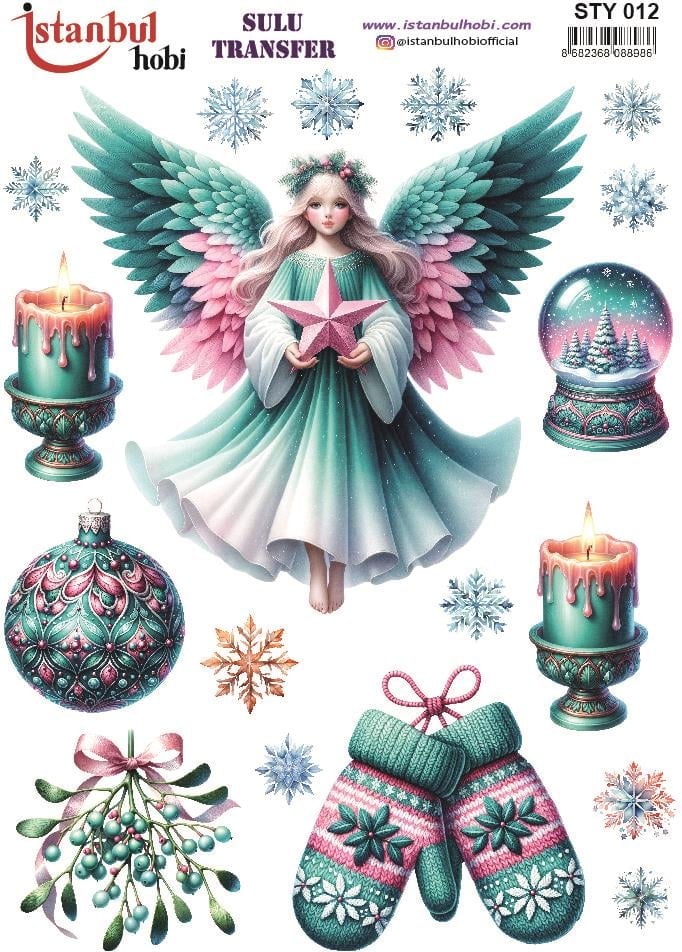 Yılbaşı Sulu Transfer 25x35cm STY012