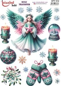 Yılbaşı Sulu Transfer 25x35cm STY012