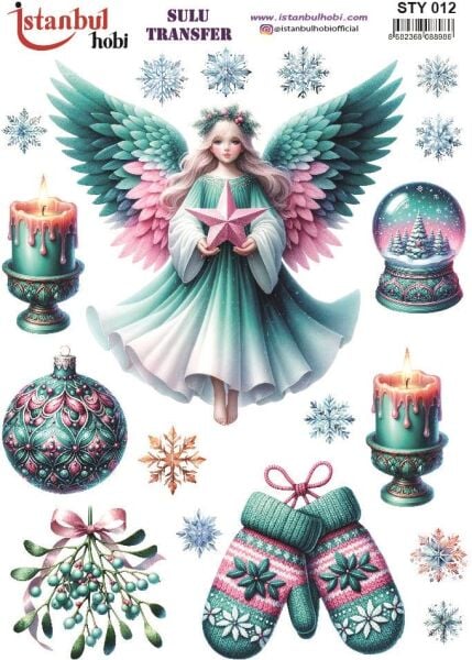 Yılbaşı Sulu Transfer 25x35cm STY012