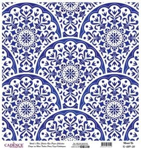 Dünyanın Mavi Tonları Pirinç Dekopaj Kağıdı - K-029