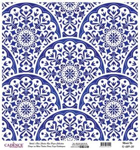 Dünyanın Mavi Tonları Pirinç Dekopaj Kağıdı - K-029