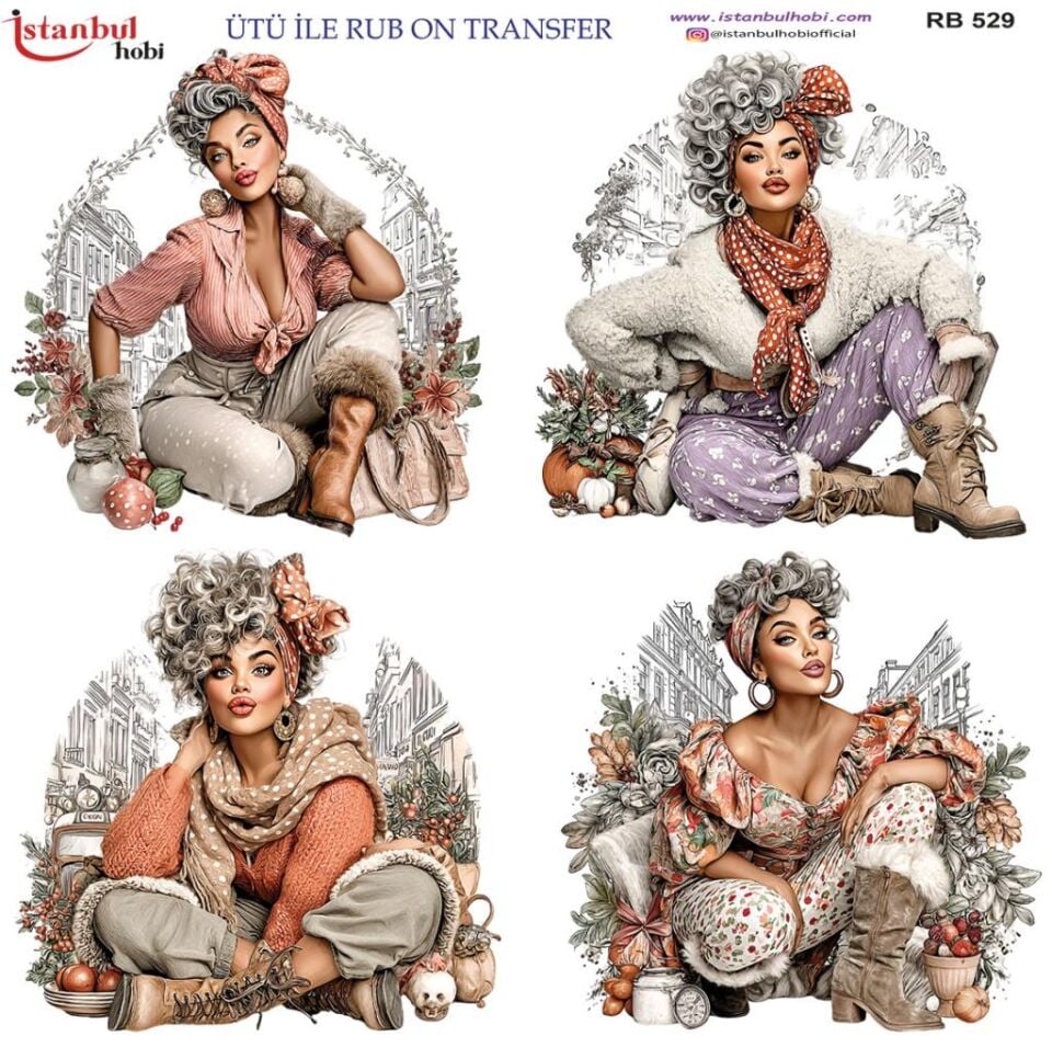Ütü ile Rub On Transfer Kağıdı 30x30cm RB-529