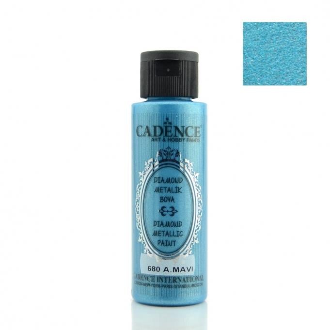 Cadence Diamond Metalik Boya 680 Açık Mavi 70ml