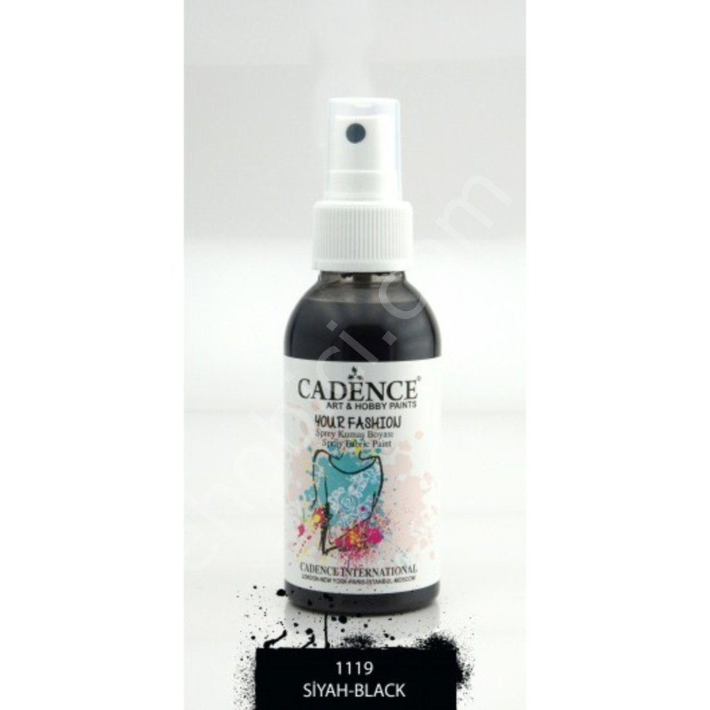Cadence Your Fashion Sprey Kumaş Boyası - 1119 Siyah