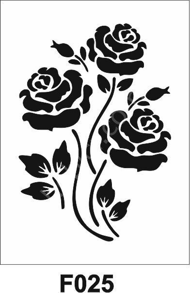 Çiçek Desen Stencil Şablon (21x30) F-025