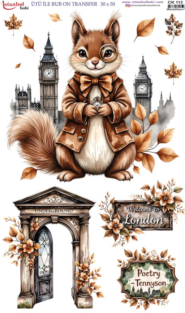 Ütü İle Rub On Transfer Kağıdı 30x50cm CK112