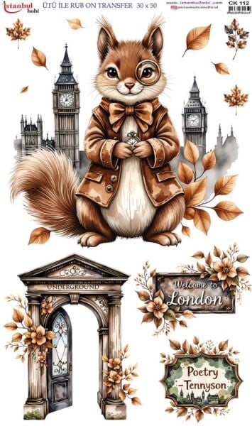 Ütü İle Rub On Transfer Kağıdı 30x50cm CK112