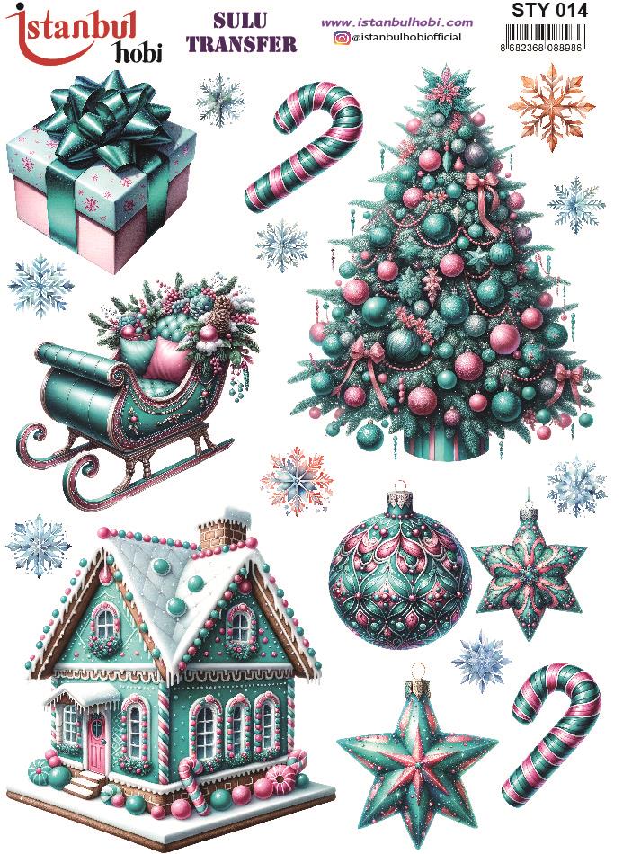 Yılbaşı Sulu Transfer 25x35cm STY014