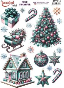 Yılbaşı Sulu Transfer 25x35cm STY014
