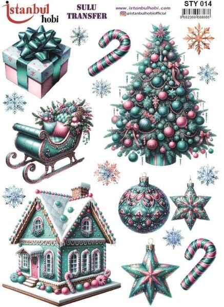 Yılbaşı Sulu Transfer 25x35cm STY014