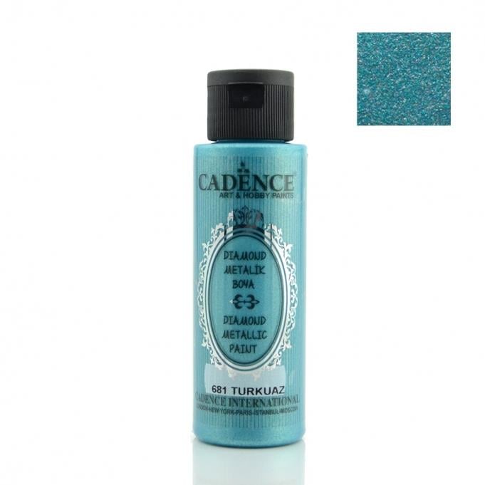 Cadence Diamond Metalik Boya 681 Turkuaz 70ml