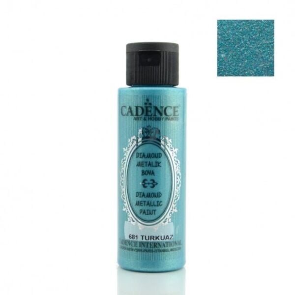 Cadence Diamond Metalik Boya 681 Turkuaz 70ml