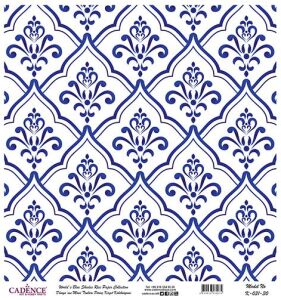 Dünyanın Mavi Tonları Pirinç Dekopaj Kağıdı - K-031