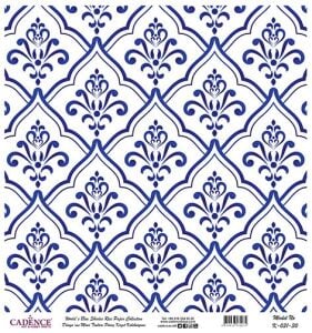 Dünyanın Mavi Tonları Pirinç Dekopaj Kağıdı - K-031