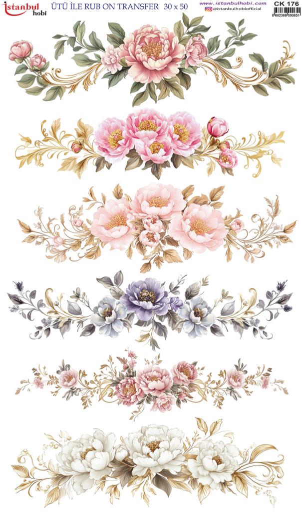 Ütü İle Rub On Transfer Kağıdı 30x50cm CK176