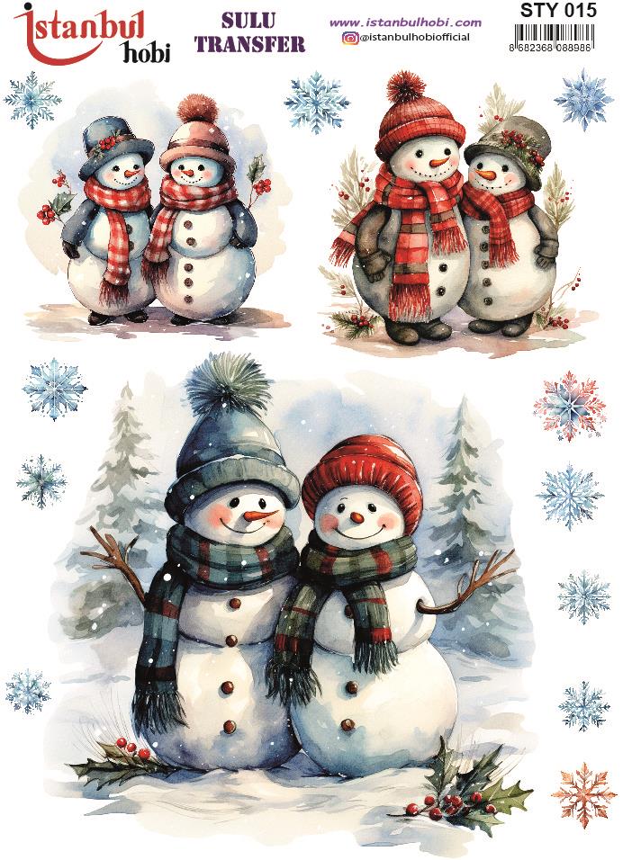 Yılbaşı Sulu Transfer 25x35cm STY015