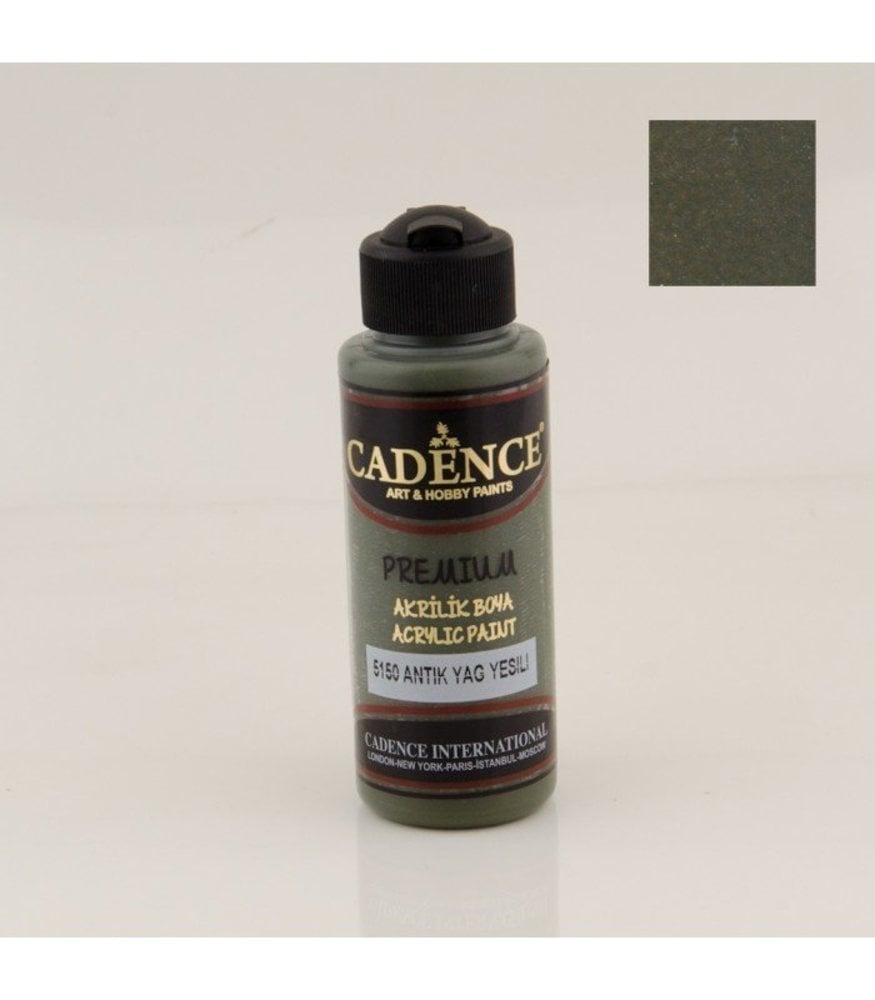 Cadence Akrilik Boya 5150 Antik Yağ Yeşili Ahşap Boyası 120ML