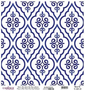 Dünyanın Mavi Tonları Pirinç Dekopaj Kağıdı - K-032