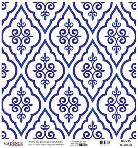 Dünyanın Mavi Tonları Pirinç Dekopaj Kağıdı - K-032