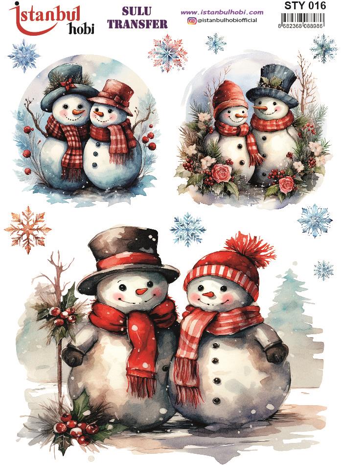 Yılbaşı Sulu Transfer 25x35cm STY016