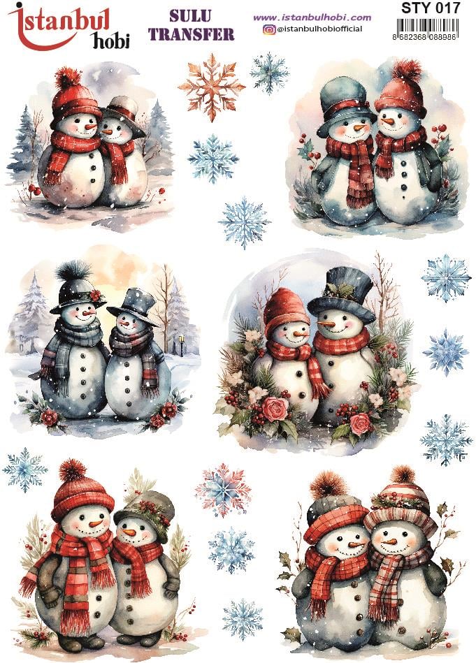 Yılbaşı Sulu Transfer 25x35cm STY017