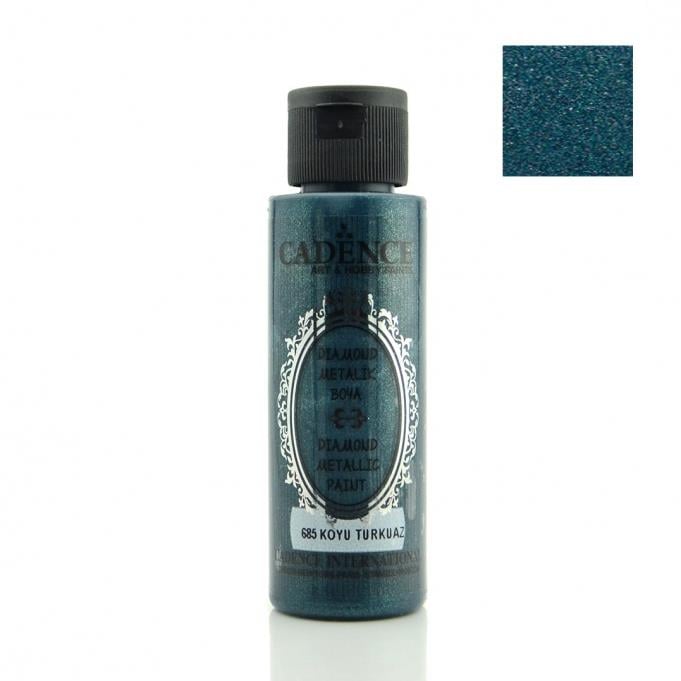 Cadence Diamond Metalik Boya - 685 Koyu Turkuaz 70ml