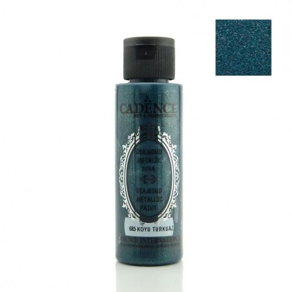 Cadence Diamond Metalik Boya 685 Koyu Turkuaz 70ml