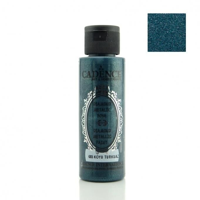 Cadence Diamond Metalik Boya 685 Koyu Turkuaz 70ml