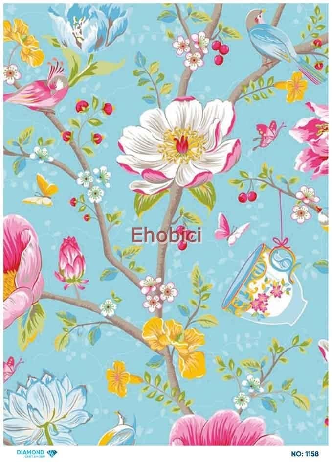 Diamond Pirinç Dekopaj Kağıdı - 1158