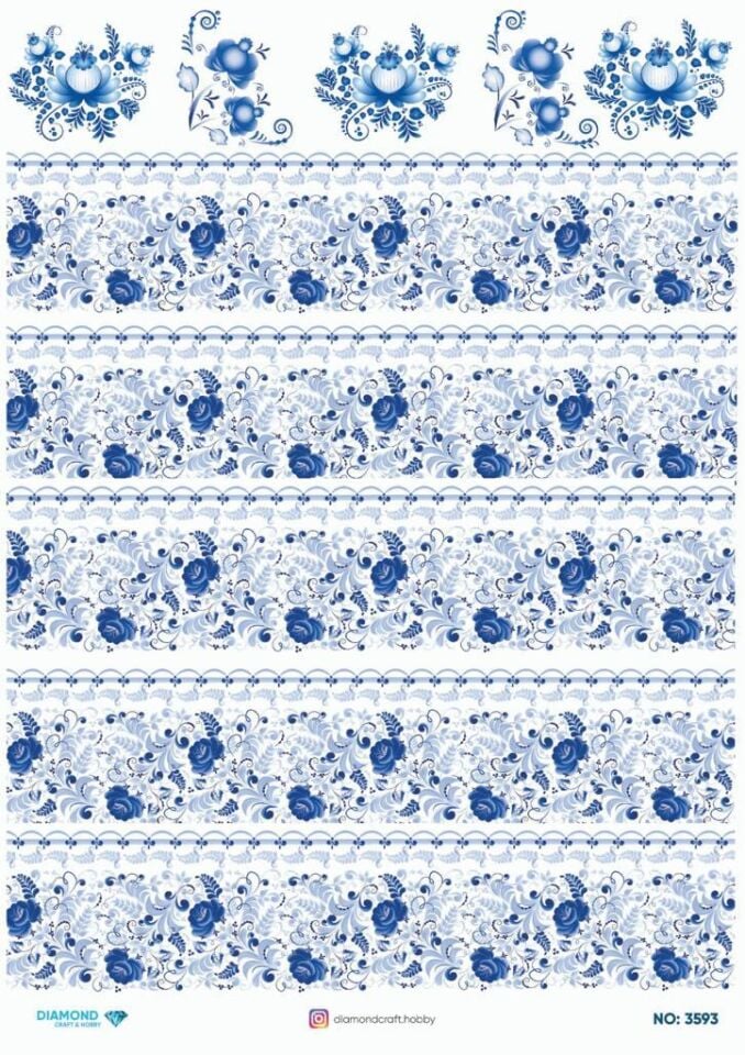 Diamond Pirinç Dekopaj Kağıdı - 3593