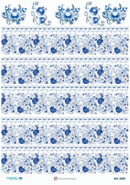 Diamond Pirinç Dekopaj Kağıdı - 3593