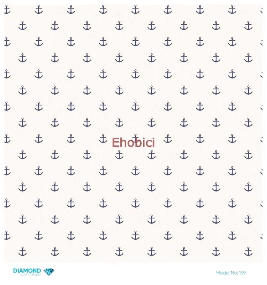 Diamond Pirinç Dekopaj Kağıdı - 159 - 30x30