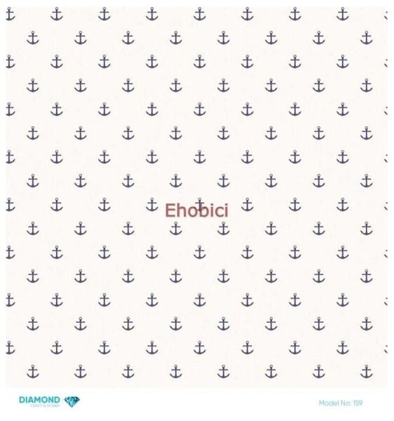 Diamond Pirinç Dekopaj Kağıdı - 159 - 30x30