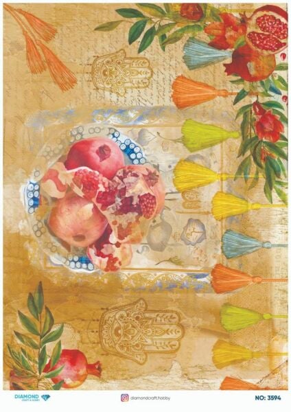 Diamond Pirinç Dekopaj Kağıdı - 3594