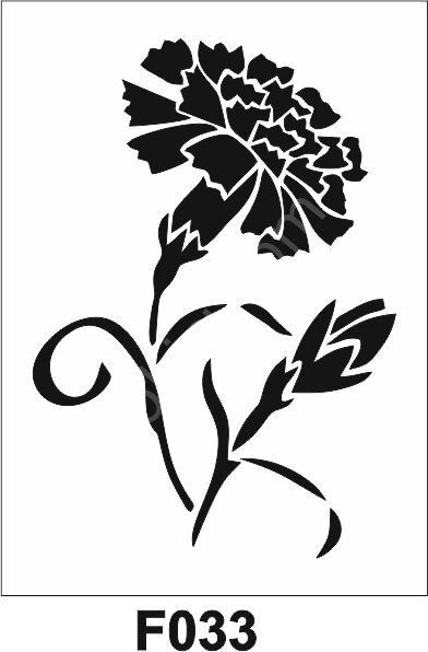 Çiçek Desen Stencil Şablon (21x30) F-033