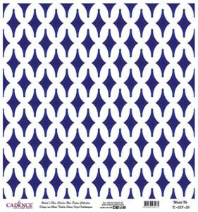 Dünyanın Mavi Tonları Pirinç Dekopaj Kağıdı - K-037