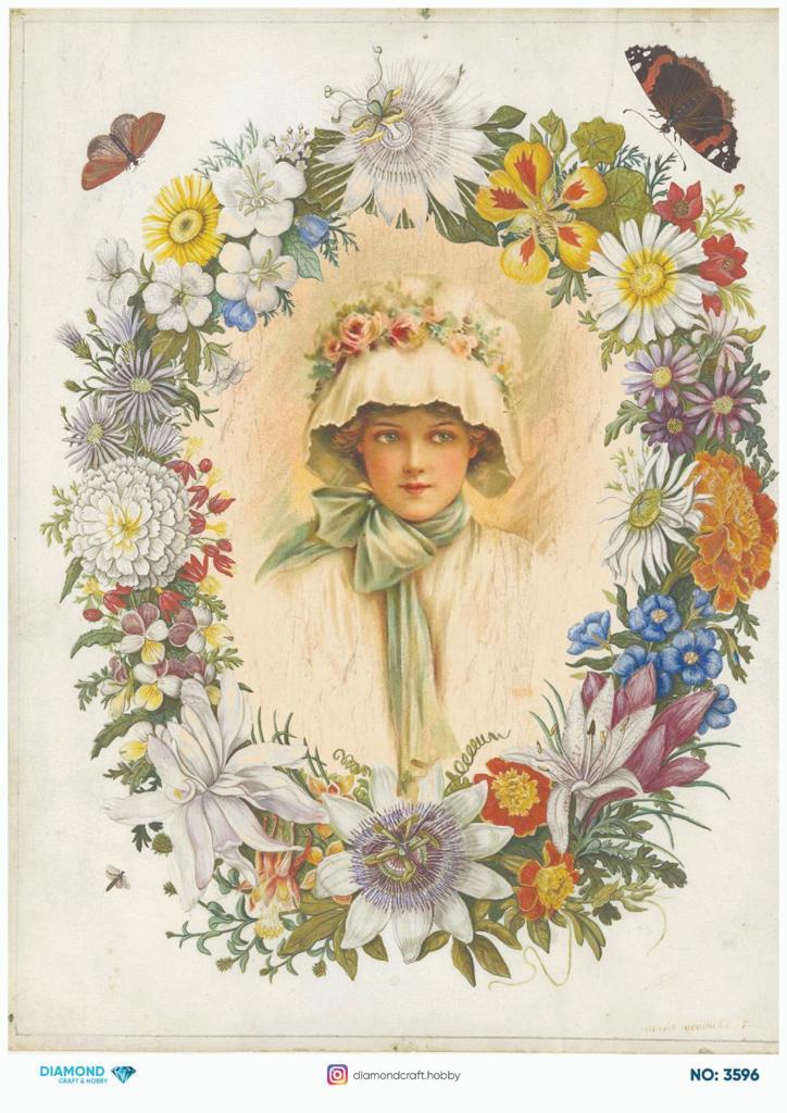 Diamond Pirinç Dekopaj Kağıdı - 3596