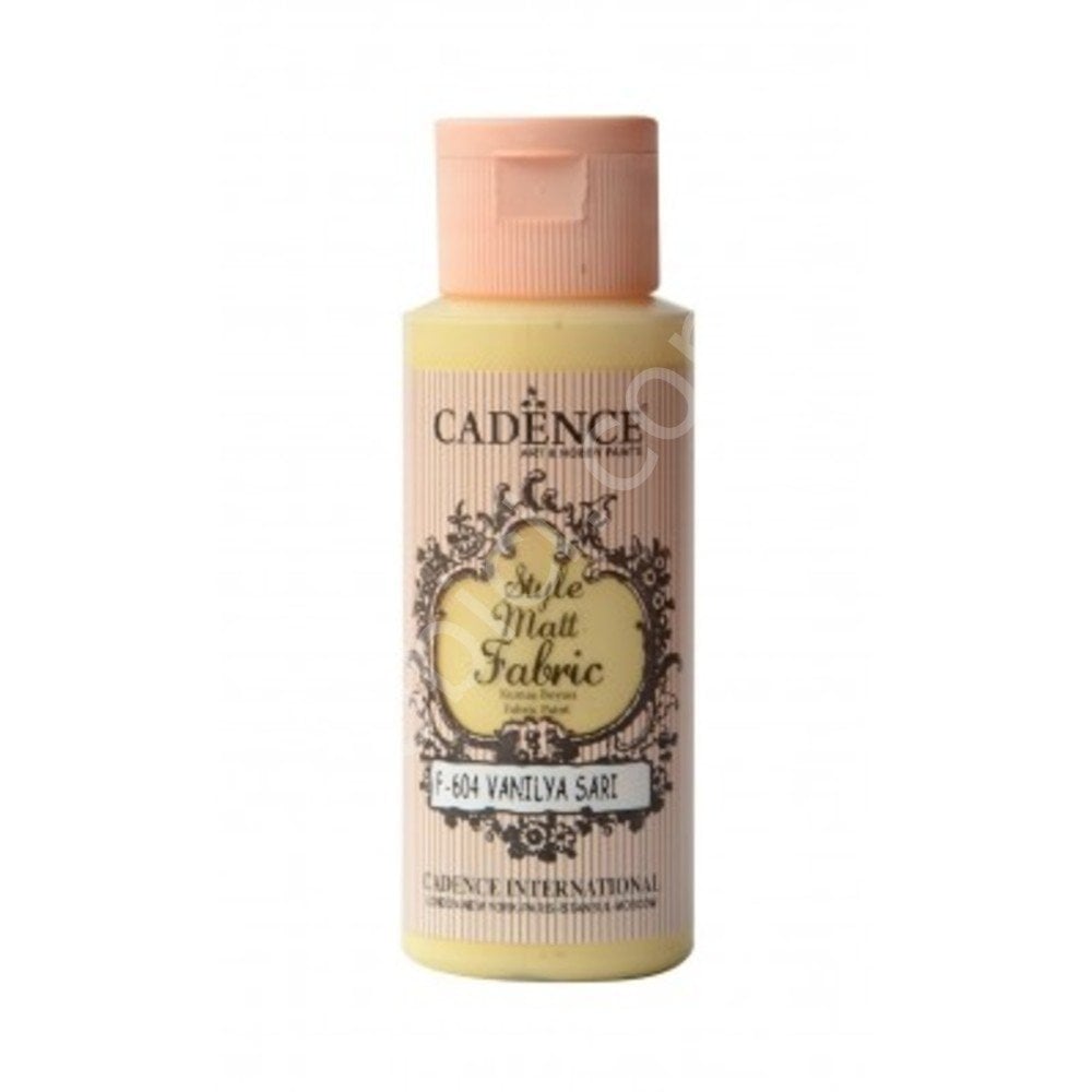 Cadence Style Mat Kumaş Boyası - 604 Vanilya Sarı 59ml