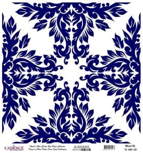 Dünyanın Mavi Tonları Pirinç Dekopaj Kağıdı - K-040