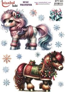 Yılbaşı Sulu Transfer 25x35cm STY023