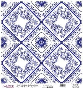 Dünyanın Mavi Tonları Pirinç Dekopaj Kağıdı - K-041