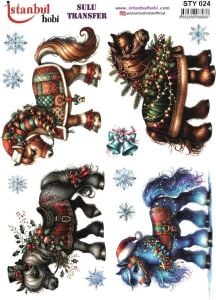 Yılbaşı Sulu Transfer 25x35cm STY024