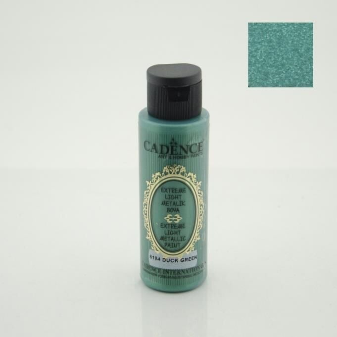 Cadence Extreme Light Metalik Boya - 6184 ÖrdekBaşı Yeşil 70ml