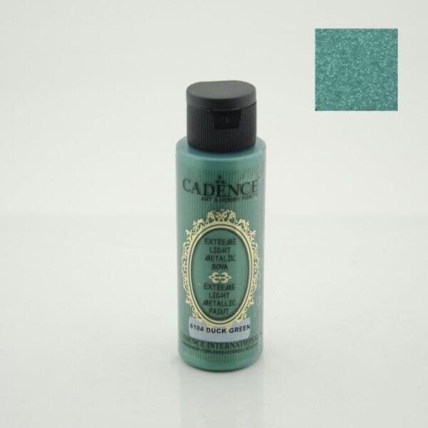 Cadence Extreme Light Metalik Boya - 6184 ÖrdekBaşı Yeşil 70ml