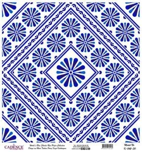 Dünyanın Mavi Tonları Pirinç Dekopaj Kağıdı - K-042