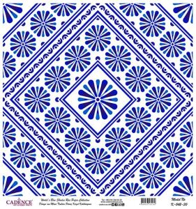 Dünyanın Mavi Tonları Pirinç Dekopaj Kağıdı - K-042