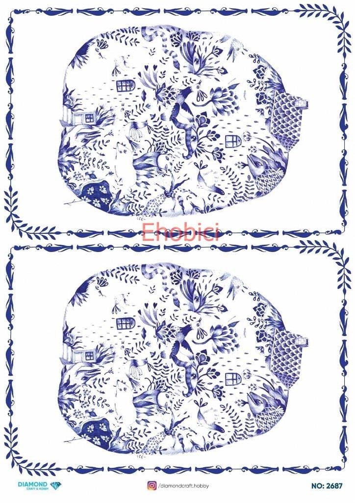 Diamond Pirinç Dekopaj Kağıdı - 2687